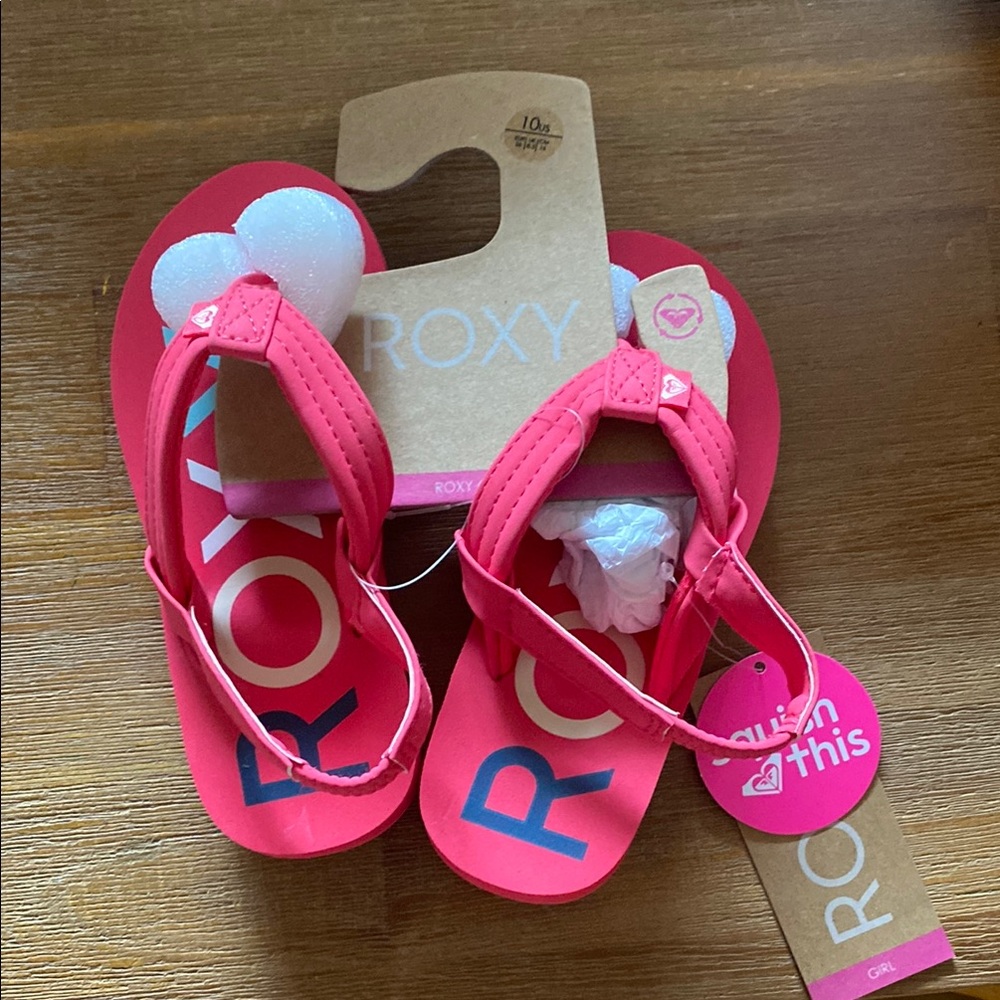 Roxy Kids Pink Sandals size 10 toddler